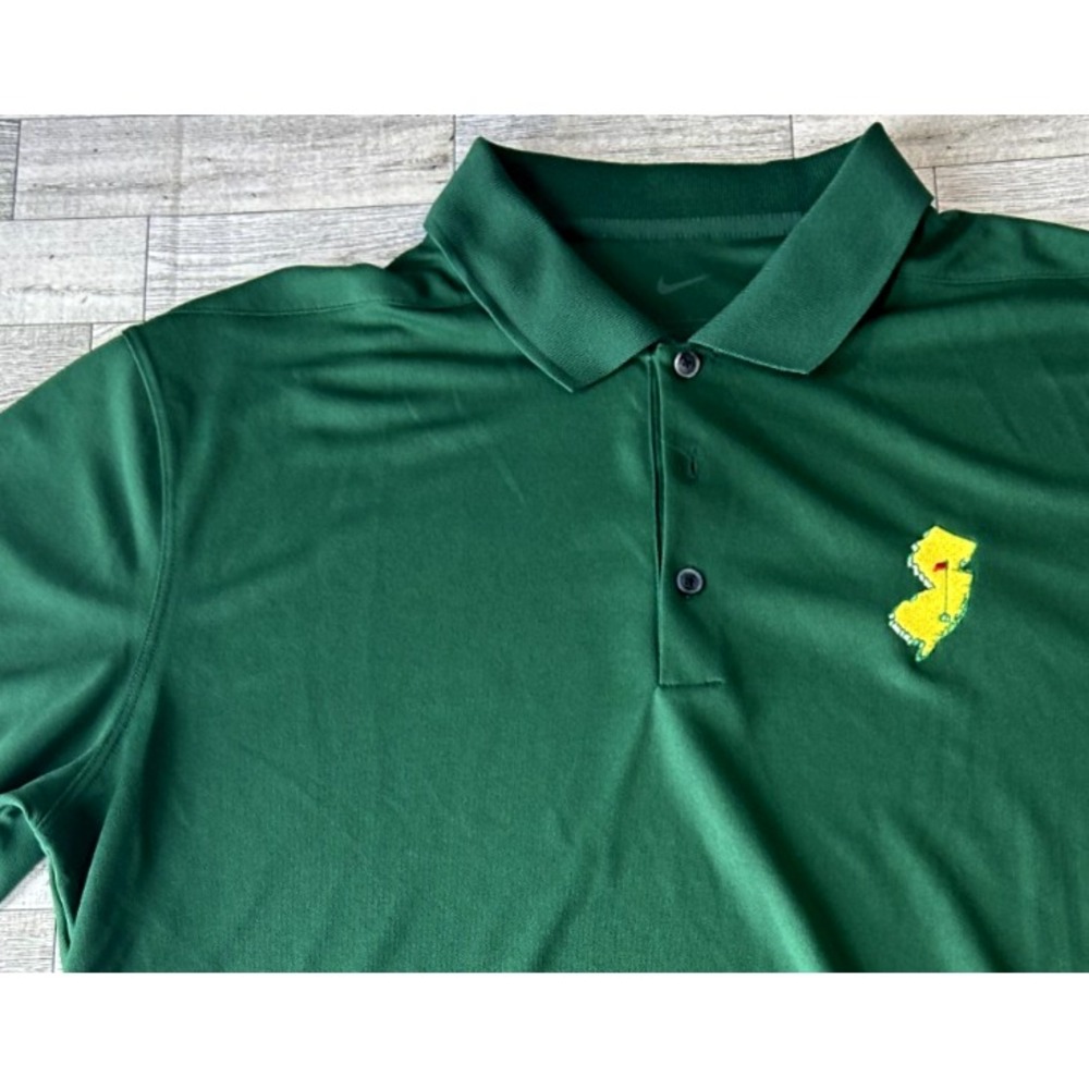 Nike with Masters Golf Logo Polo Shirt Green Men's Size LARGE Short Sleeve